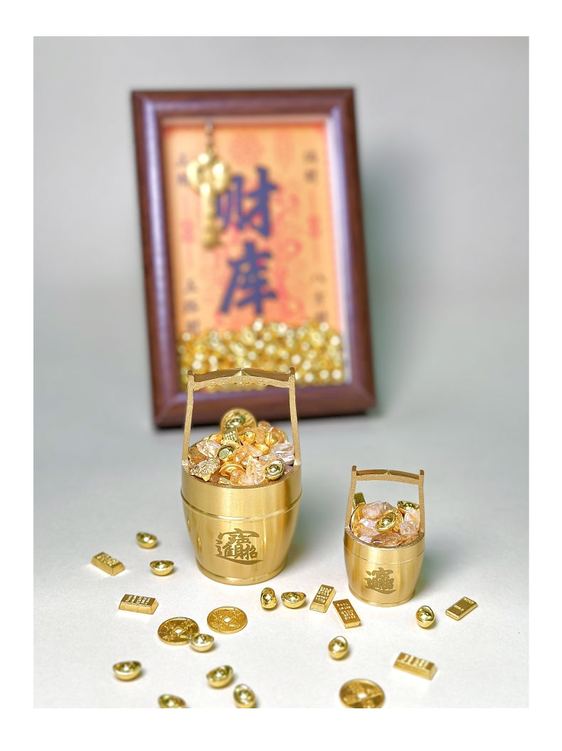 优质黄铜「一桶金」招财聚宝摆件