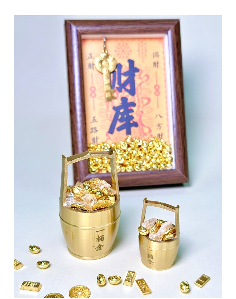 优质黄铜「一桶金」招财聚宝摆件